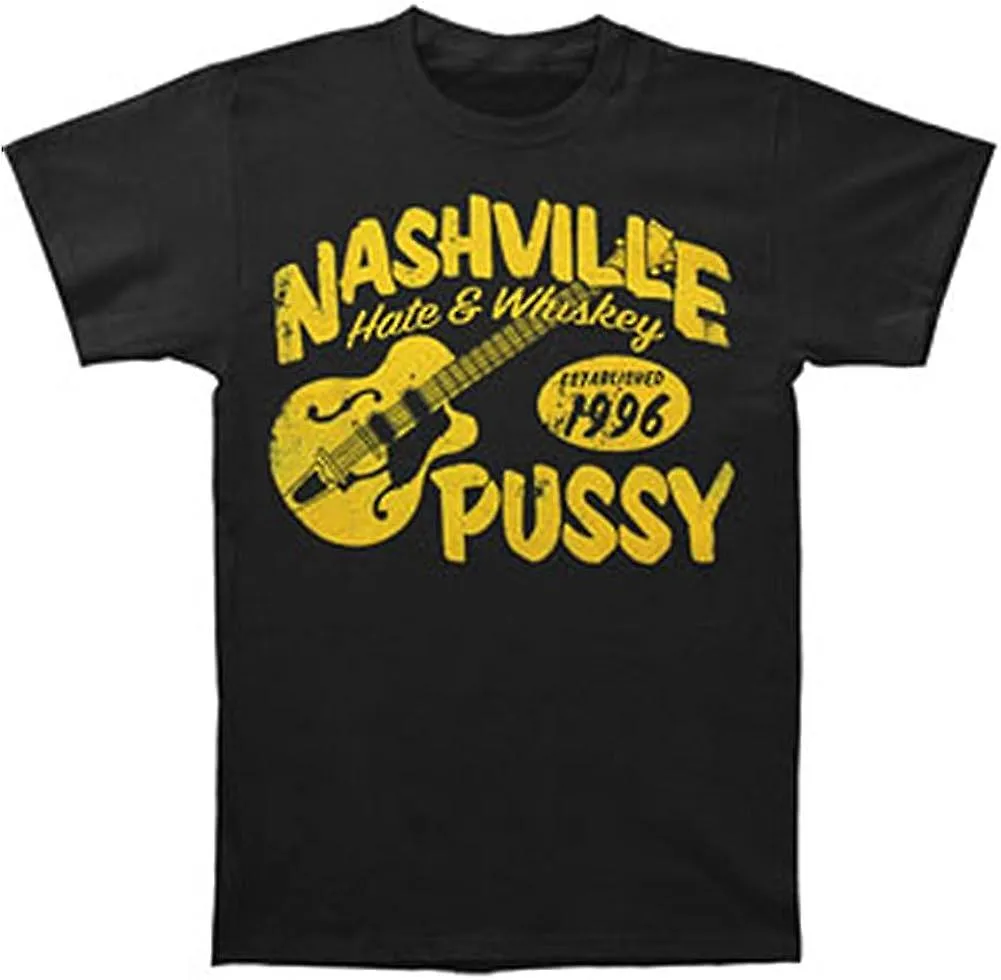 NASHVILLE PUSSY HEREN HATE & WISKEY TSHIRT ZWART