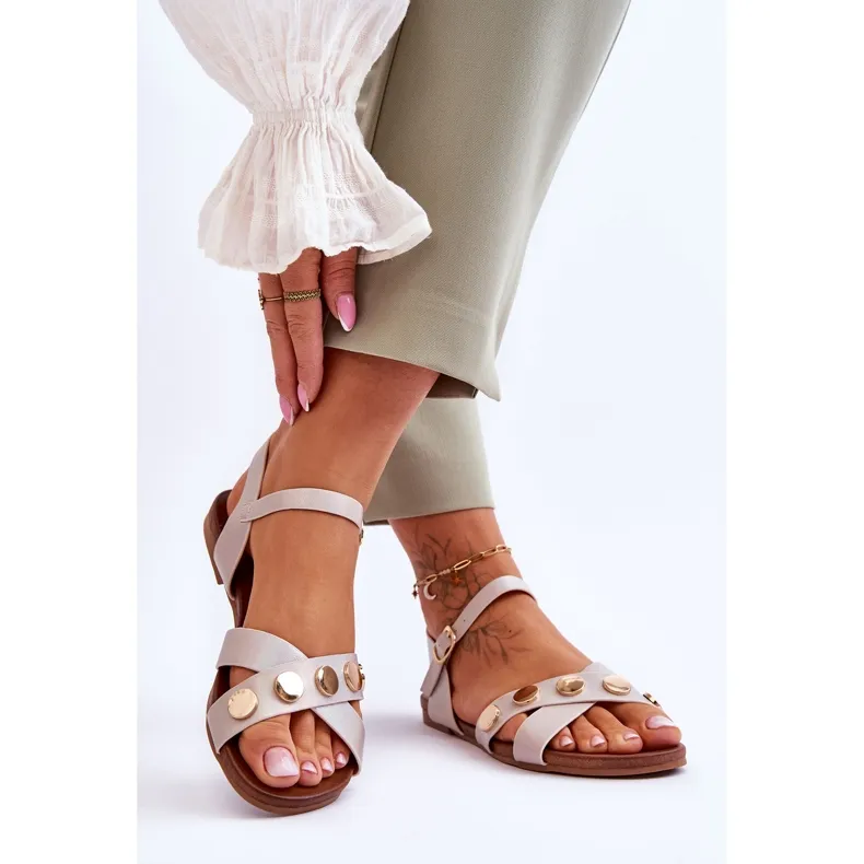 PLATTE SANDALEN S.BARSKI KV554135 NUDE BEIGE